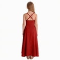 thumbnail image 4 of Girls Dresses Summer Spaghetti Strap Junior Bridesmaid Dresses Silk Satin Flower Girl for Teen Girls, 4 of 8