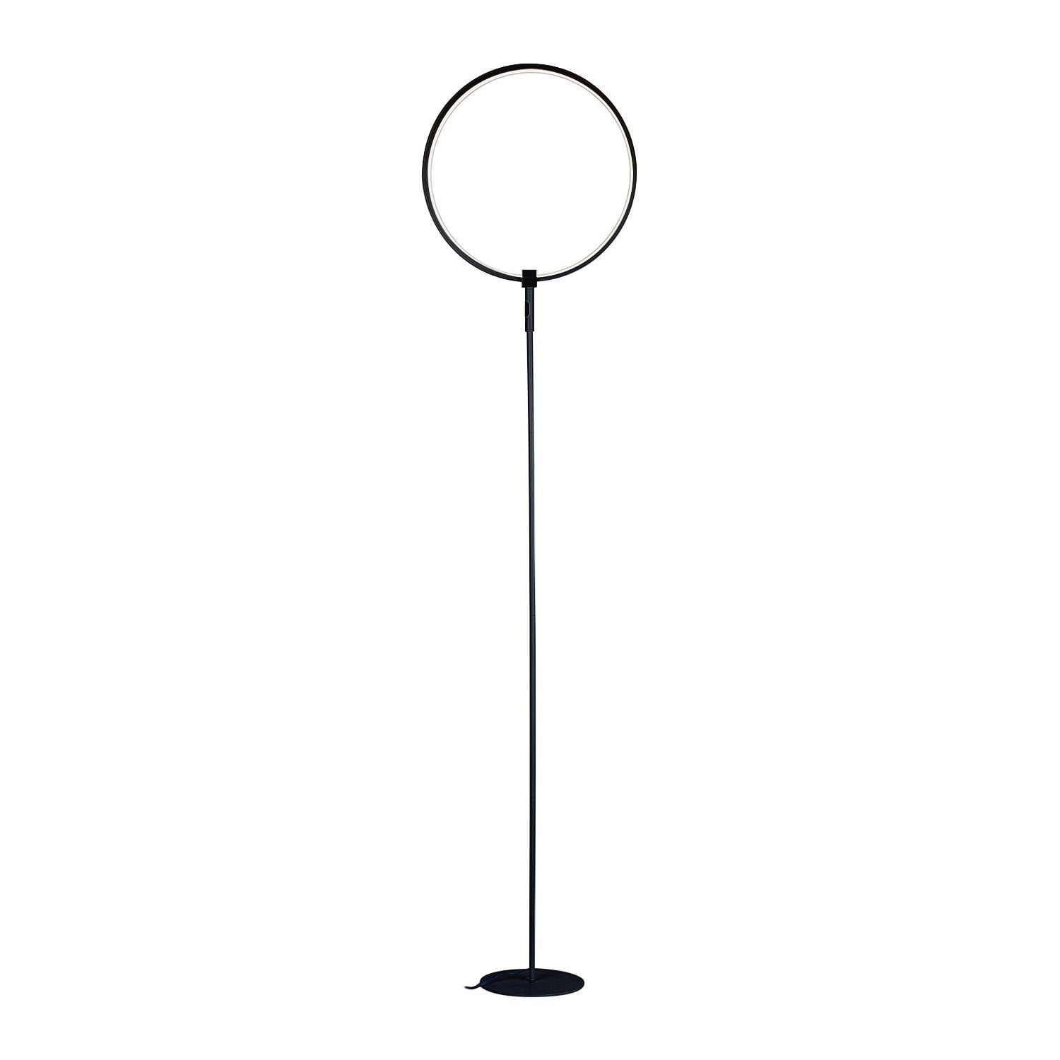Brightech Eclipse Led Floor Lamp Single Ring Of Light Brings Sci Fi Ambiance To Contemporary Spaces 15 Watts Dimmable Bright