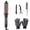 Black, US standard, variant on CNV Professional 2-in-1 Infrared Heated Round Brush Hair Styler, Ceramic Tourmaline Thermal Comb for Root Lift and Volume, 10 Precise Heat Levels with LCD