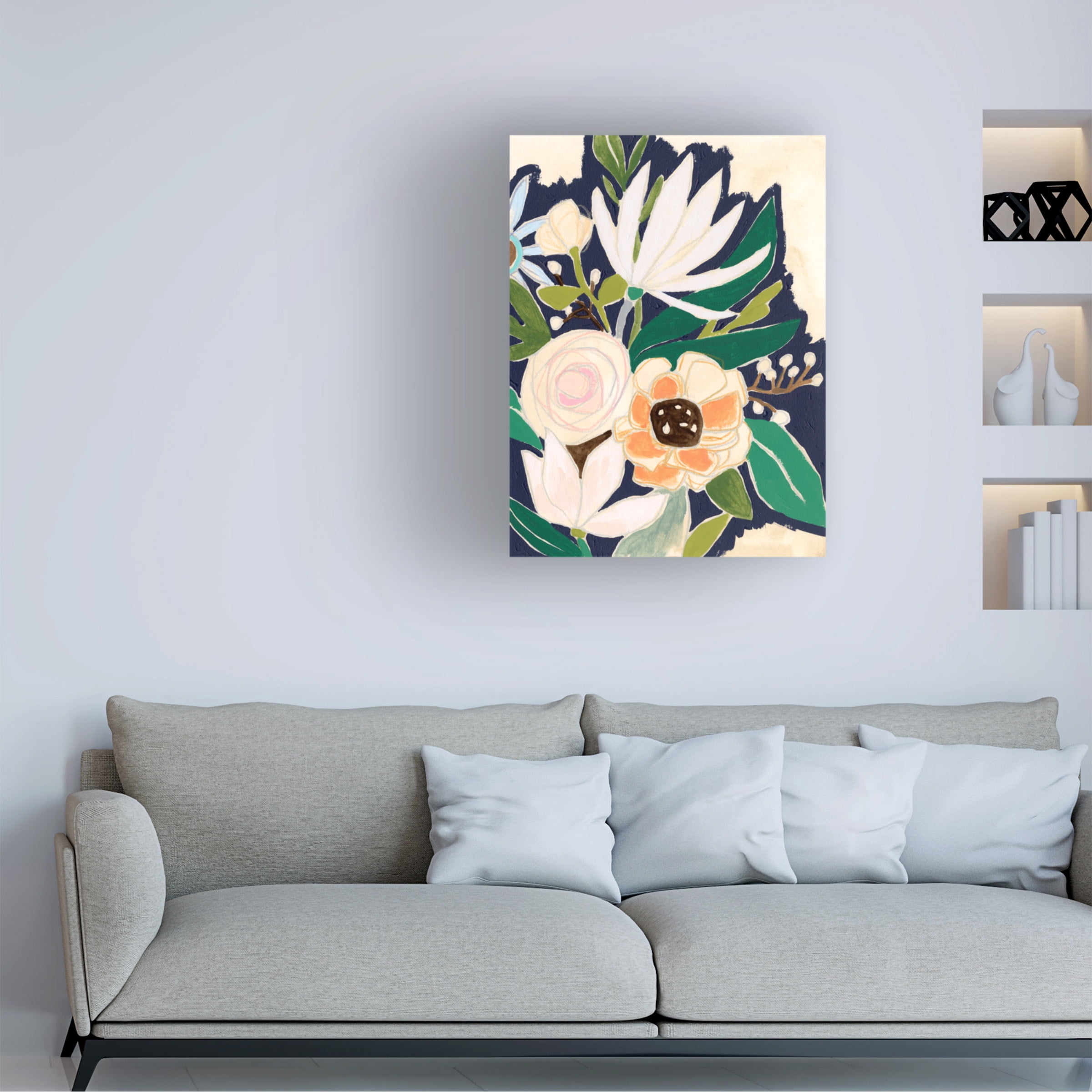 June Erica Vess 'Floral Interim I' Canvas Art