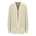 thumbnail image 5 of ATOYSOY Womens Oversized Cardigans Soft Knit Cardigan Sweater with Pockets Beige L, 5 of 6