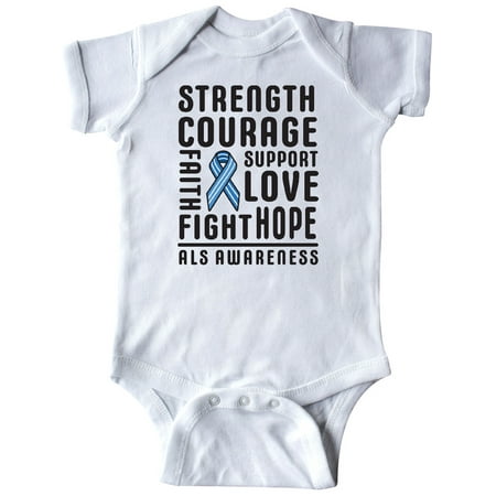 

Inktastic ALS Awareness Strength Courage Support Gift Baby Boy or Baby Girl Bodysuit