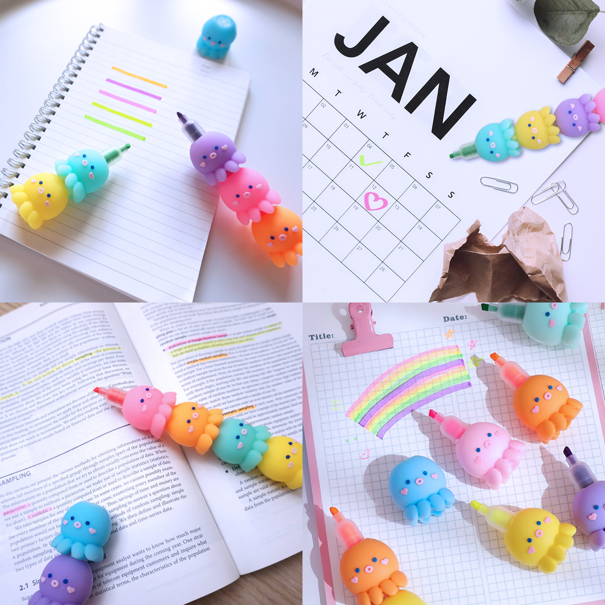 Cute Colorful Markers - Bear - Octopus - 2 Styles from Apollo Box