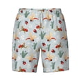thumbnail image 4 of Lsque Mens Swim Trunks Ragonfly And Ladybug Pattern - Bathing Suit Compression Liner - Beach Swim Shorts Swimwear - (S-3XL) - Stretch Quick Dry -3X-Large, 4 of 9