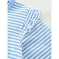thumbnail image 3 of Bellafa Toddler Girl Long Sleeve Dress Stripe Flower Christmas Easter Cotton Casual Tunic Playwear Basic Shirt Party Dresses, 3 of 9