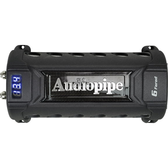 Audiopipe ACAP-D6000 6 Farad Capacitor w/ Digital Display Electronic Protection