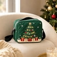 thumbnail image 4 of Christmas Quilted Crossbody Purse, Cute Embroidered Winter Character Shoulder Handbag with Adjustable Strap & Secure Zipper, Festive Casual Daily‑use Sling Bag Holiday Gift for Women and Girls, 4 of 7