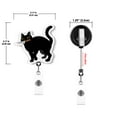 thumbnail image 3 of WIRESTER Set 2pcs Design Acrylic Key Card Holder Belt Clip Reel Id Badge Retractable - Black Cat With Knife & Black Cat With Knife (S1), 3 of 6