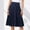Dark Blue, variant on Whlbf Hot Pink Womens Skirts Midi Length Plus Size,Womens Solid Pleated Loose Hem Long Half Length Skirt