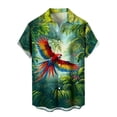 thumbnail image 4 of Ankishi Mens Hawaiian Shirt Parrot Print Short Sleeve Button Down Shirts Summer Casual Tops for Dating Travel, 4 of 7