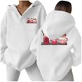 thumbnail image 1 of WEAIXIMIUNG Robe Sweat-Shirt pour Femmes Manches Courtes et Mode Hiver Sweat à Capuche Imprimé Sans Poches, 1 of 5