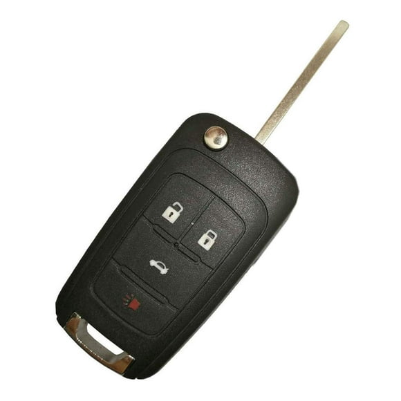 4 Buttons Replacement Flip Folding Key Fob Case Shell Fit for Chevrolet Chevy Camaro Cruze Equinox GMC Buick Smart Car Key Fob Cover Housing No Chip