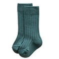 thumbnail image 1 of Gureui Toddler Infant Baby Boys Girls Medium Tube Socks, Solid Color Ribbed Knit Knee High Socks Seamless Uniform Stockings, 1 of 3