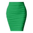 thumbnail image 5 of Wxolcjlv Womens Ruched Midi Skirt High Waist Bodycon Cut Office Daily Skirts, 5 of 5