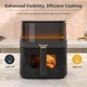 thumbnail image 4 of Larinest Air Fryer 5.3Qt, Airfryer para comidas rápidas y fáciles, freidora de aire compacta con cesta antiadherente, apta para lavavajillas, apto para 3-5 personas, apagado automático, negro, 4 of 5