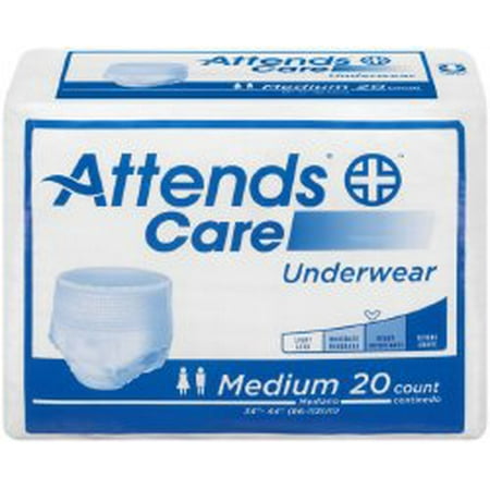 Attends Healthcare Products Adult Absorbent Underwear AttendsCare Pull On Regular Disposable Moderate Absorbency Case of 80