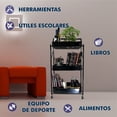 thumbnail image 4 of Carrito Multifuncional Desplegable Metálico CHIC-FANTASY 3 Niveles Negro WY-4372N, 4 of 5