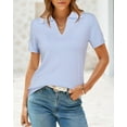 thumbnail image 4 of Arach&Cloz Women's Wool Blend Summer Fall Tops Business Casual Polo Shirts 2025, 4 of 5
