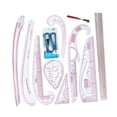 thumbnail image 3 of Juego de reglas de costura francesas, juego de reglas métricas, herramientas de medición, ropa flexible 11 piezas, 3 of 8
