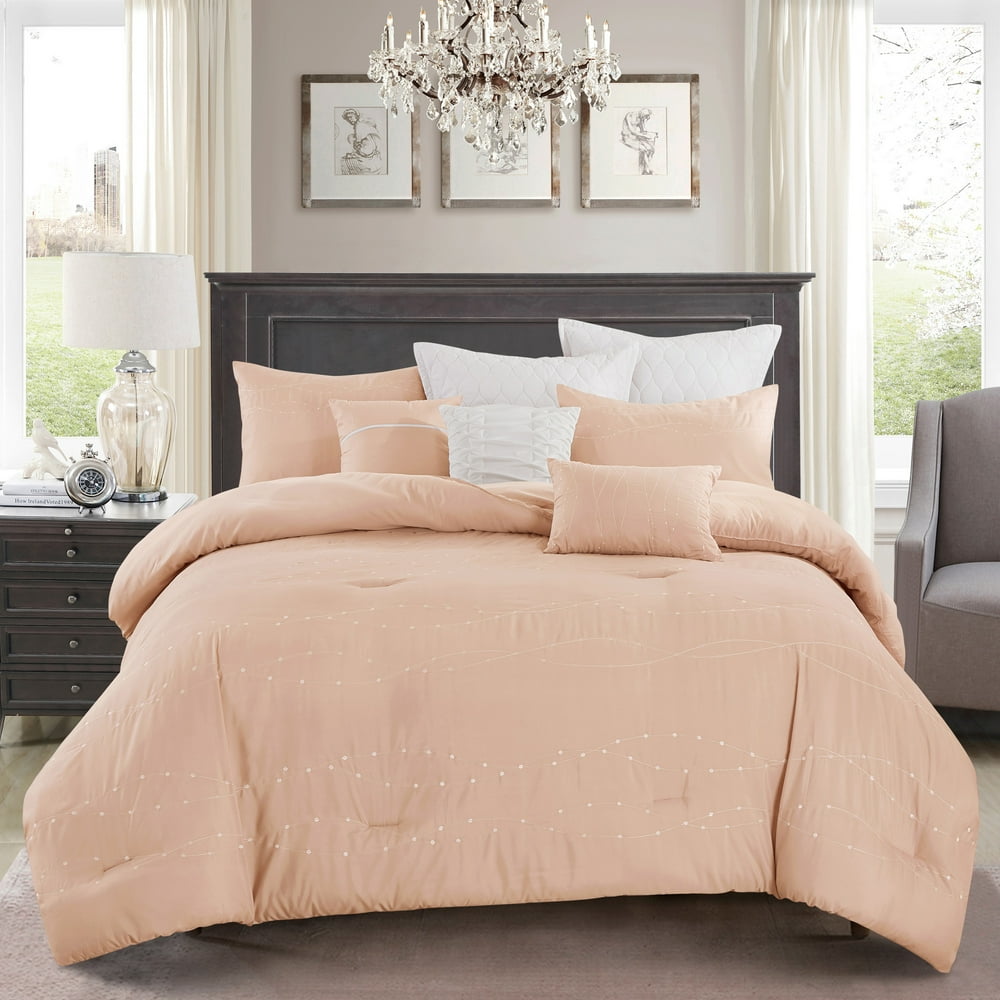 HGMart Bedding Comforter Set Bed In A Bag 8 Piece Luxury Embroidery