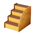 thumbnail image 1 of TISHITA Wood Pet Stairs Comfortable Dog Stair Ramp for Small Pets Older Dogs Couches 4 step, 1 of 8
