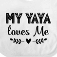 thumbnail image 4 of Inktastic My Yaya Loves Me Grandchild Girls Baby Bib, 4 of 4