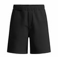 thumbnail image 5 of Liyamei Boys Solid Color Athletic Shorts with Elastic Waist for Summer Play Size 5-14,Black, 5 of 7