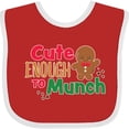 thumbnail image 3 of Inktastic Cute Enough to Munch with Gingerbread Man Boys or Girls Baby Bib, 3 of 4