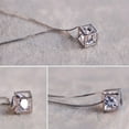 thumbnail image 4 of 925 Sterling Silver Necklace for Women 14k White Gold Plated 1.0carat  Created Diamond Cubic Pendant Jewerly , Best Gift for Wife Girlfriend, 4 of 5
