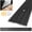 Black-1PCS-36in x 3in, variant on Aluminum Door Threshold - 36" L X 3" W Exterior Floor Transition Strip With Pre Drilled Holes And Expansion Screws Non-slip Fluted Saddle Flat Profile Dust & Airflow Black