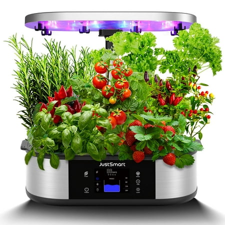 

12 Pods Hydroponics Growing System Indoor Garden Up to 30 with 30W 120 LED Grow Light Silent Pump System Automatic Timer for Home Kitchen Gardening GS1 Lite