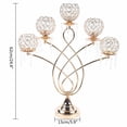 thumbnail image 3 of Wedding Crystal Candlesticks Holder 5 Arm Gold Candle Holder Candelabra Stand, 3 of 11