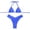Royal Blue, variant on Minjewel Women's Sexy Ruffled and Strappy Bikini Set, Two Piece Swimwear with Tie Details and Push Up Top, High Waist Bottom for Beach and Summer Swimwear,Royal Blue,2XL