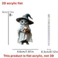 thumbnail image 3 of Witch Cat Acrylic Keychain Style B Cute Gothic-Themed Accessory, 3 of 9