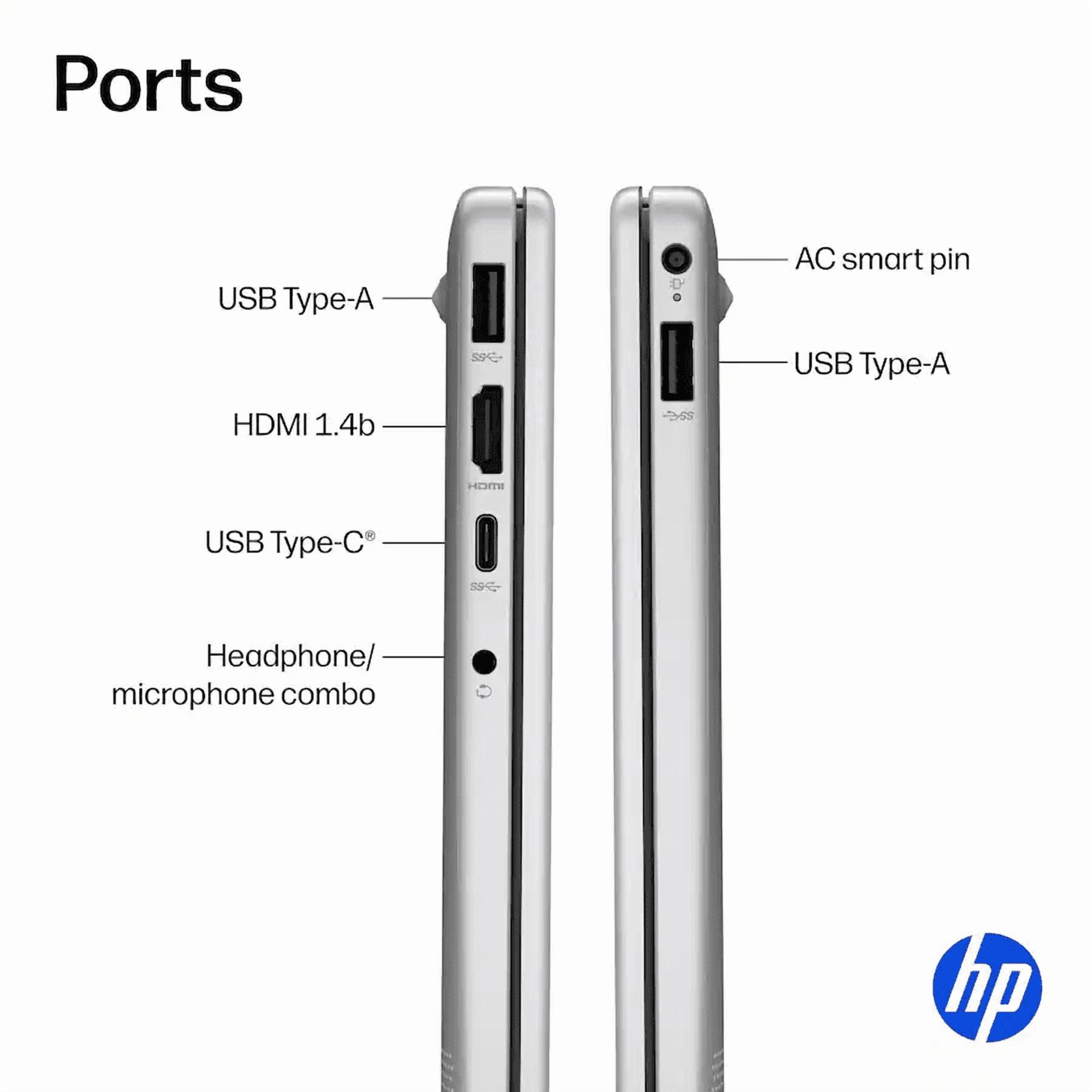 HP 14" HD Laptop, AMD Athlon Silver 7120U, 4GB RAM, 256GB SSD,Long Battery Life, 12-Month Microsoft 365 Included, Windows 11 Home, Copilot AI, Natural Silver with Mazepoly Accessories