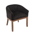 thumbnail image 5 of Hassch Linen Fabric Upholstered Chair, Modern Dining Chair, Farmhouse Kitchen, Armchair for Home Office, Black, 5 of 8
