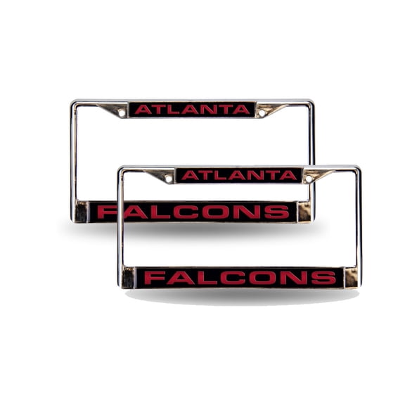 Atlanta Football Falcons Chrome Metal (Set of 2) Laser Cut License Plate Frames