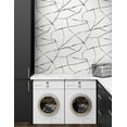 thumbnail image 4 of NextWall Ebony & Eggshell Inkwork Abstract Peel and Stick Wallpaper, 4 of 9