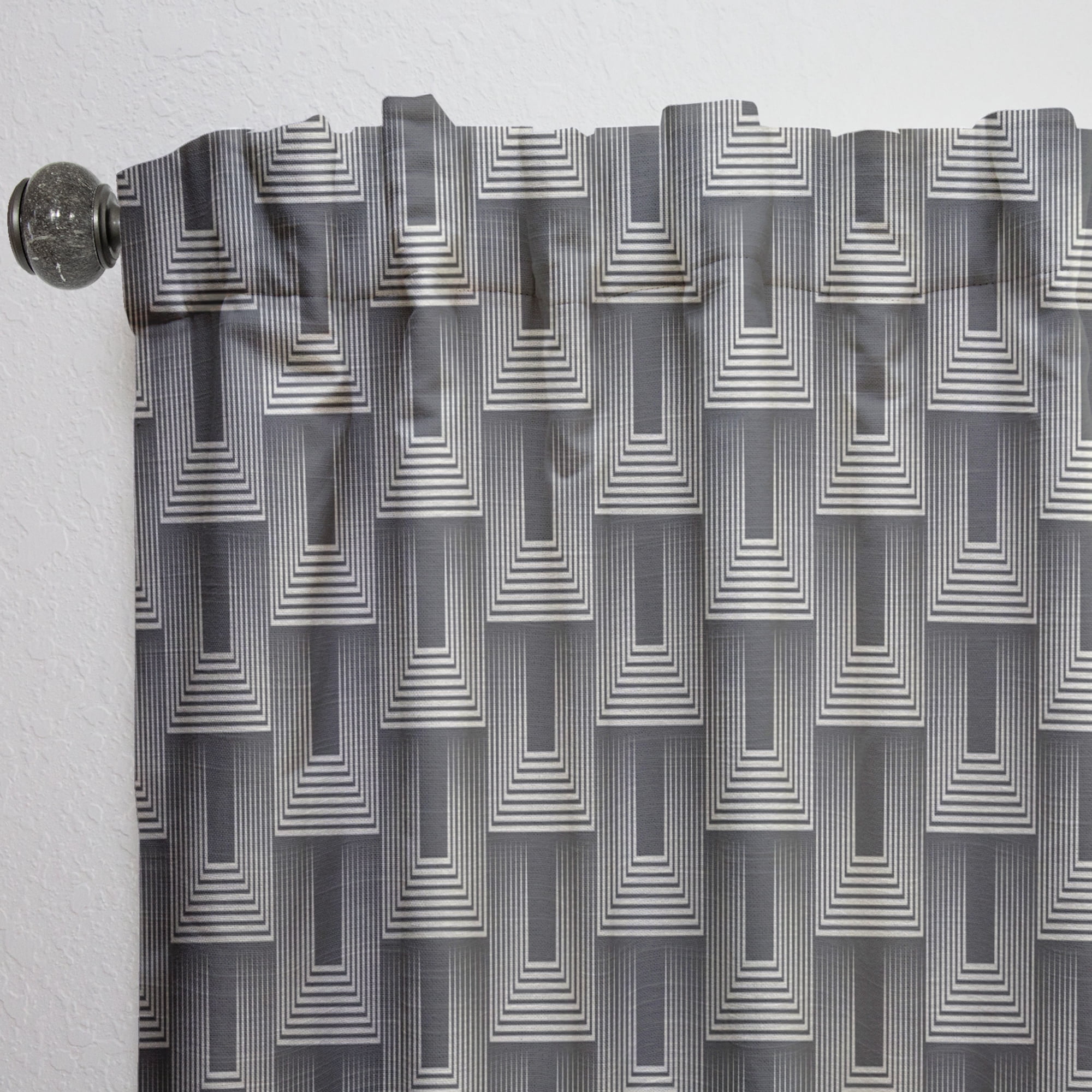Designart 'Mimimal Monochrome Design I' Mid-Century Modern Curtain Panel