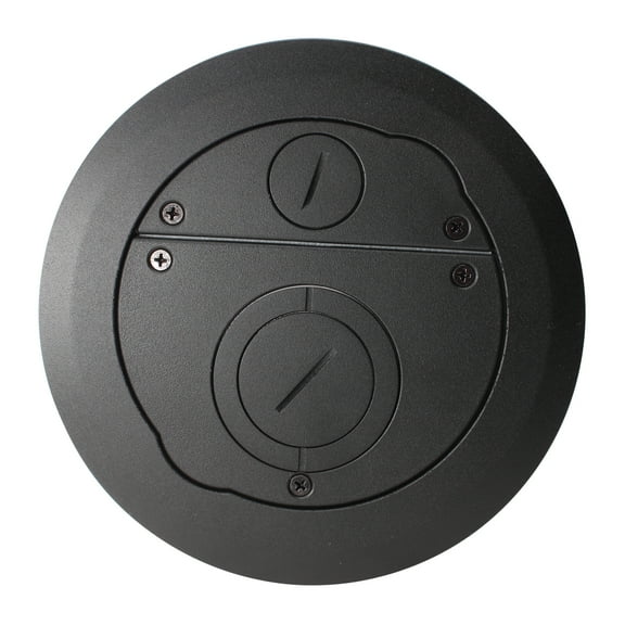 Wiremond 6ATCFFBK Evolution Series Recess Furniture Feed Poke-Thru Assembly, 6", Black