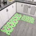 thumbnail image 2 of Green Cow Spot Pattern Kitchen Rugs Sets Of 2,Anti Fatigue Kitchen Mat Rugs Non Slip Washable,Decorative Kitchen Floor Mats for Kitchen,Sink,Laundry,17"x30"+17"x47", 2 of 7
