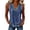 Dark Blue, variant on Women's Denim Patchwork V Neck Tank Tops, Sleeveless Striped Glitter Print Vest, Casual Loose Fit Contrast Trim Camisole Blouse, Fashion Comfy Summer Cami Top