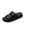 Black, variant on Women's Platform Slide Sandals Double Strap Buckle Slip On Open Toe Thick Sole Leopard Print Casual Outdoor Slippers
