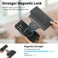 thumbnail image 5 of Designed for Samsung Galaxy Z Fold 5 Wallet Case, Magnetic Detachable PU Leather Flip Case with Card Holders Support MagSafe Kickstand Phone Cover RFID Blocking Anti-drop for Samsung Z Fold 5, Black, 5 of 8