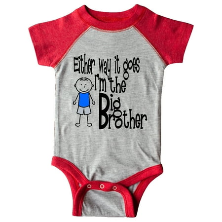 

Inktastic Either Way It Goes I m the Big Brother Gift Baby Boy Bodysuit