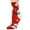 Rouge, variante sur GDREDA Chaussettes Hautes pour Femmes Motif de Noël Décontracté Chaussettes Tube Confortables Chaussettes de Noël Vertes, Taille Unique