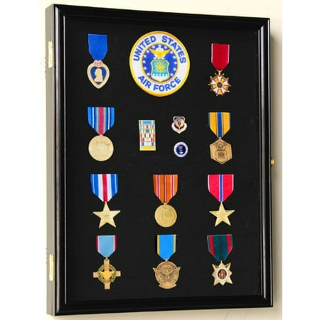 Military Medals, Pins, Patches, Insignia, Ribbons Display Case Wall ...