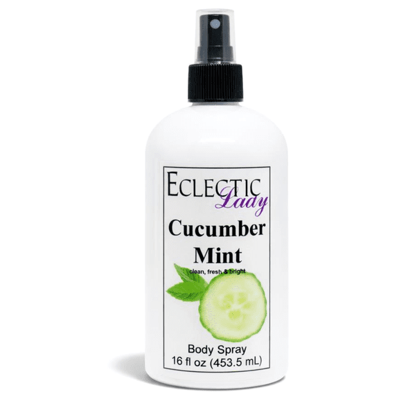 Cucumber Mint Body Spray, Eclectic Lady, Hydrating Mist, Unisex, 16 oz