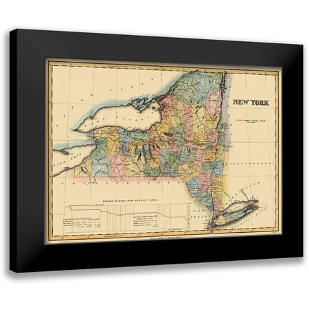 Lucas 14x11 Black Modern Framed Museum Art Print Titled - New York - Lucas 1823