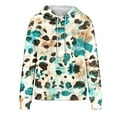 thumbnail image 4 of Geometric Print Western Aztec Hoodies for Women Pullover Casual Ethnic Style Long Sleeve Loose Retro Hooded Sweatshirt Tops, 4 of 5